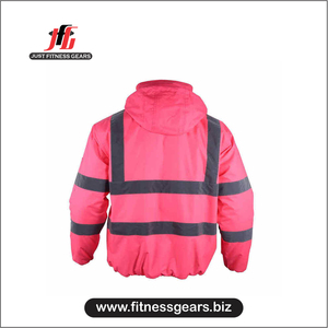 Safety Hooded Long <b>Softshell</b> <b>Jacket</b> Work Wear Factory Construction Reflective <b>High</b> <b>Visibility</b> Security Outdoor Unisex - Product Image 5