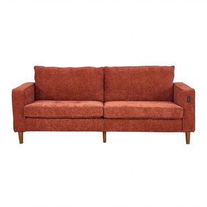 Light Brown Corduroy Modern Style Solid Color Multi-Person Sofa for Living Room Includes USB Interface - Product Image 6