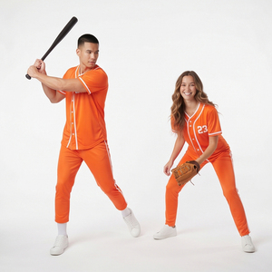 Uniforme de Béisbol de Fabricación Propia, Conjunto de Camiseta de Manga Corta y Pantalones con Número 23, Uniforme Deportivo Unisex con Botones - Product Image 5