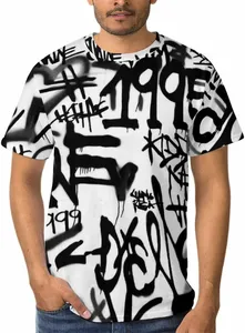 เสื้อยืดพิมพ์ลายคุณภาพสูงสำหรับผู้ชาย ผ้าฝ้ายพรีเมียม สกรีนโลโก้ตามสั่ง เสื้อผ้าสตรีทแวร์ทรงโอเวอร์ไซส์ เสื้อยืดลายกราฟิก เสื้อผ้าลำลอง - Product Image 3