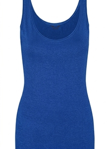 Women's Pink Scoop Neck Knitted Tank <b>Top</b> Casual Solid Color Regular Length - Product Image 2