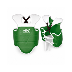 Protège-ventre unisexe en PU vert pour le taekwondo, équipement de protection pour l'entraînement aux arts martiaux - Product Image 1