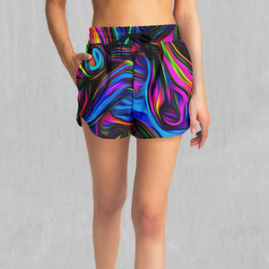 Shorts en mesh sublimé à séchage rapide pour femmes, 250 GSM, double couche, pour le basketball, shorts pour femmes - Product Image 1