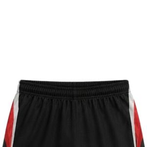 Unisex Black <b>Red</b> Sublimated Lacrosse Shorts Lightweight Polyester Athletic Uniform Sports Wear Performance Apparel - Product Image 3