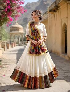 Traditional Indian Pakistani Women Lehenga Choli <b>Green</b> Embroidered Floor-Length Loose Fit Wedding Wear - Product Image 3