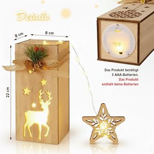 Centre de table de Noël magique personnalisable, conçu pour les réunions de famille, avec un style de décoration de table saisonnière élégant - Product Image 6