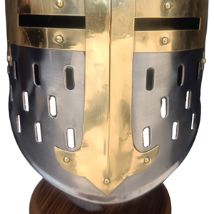 Casco Templario Medieval con Cruz de Latón, Acero Suave, Acabado Pulido, para Recreación Histórica y Cosplay - Product Image 5