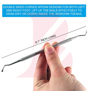 Nouvel ensemble d'instruments de podologie en acier inoxydable de qualité supérieure : lime à ongles, coupe-ongles, pince et lime à cuticules - Product Image 3