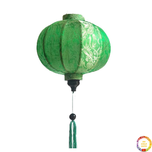 Lanterne en soie faite à la main à partir d'un cadre coloré en soie et bambou pour la décoration de la maison fête festival Vietnam - Product Image 1