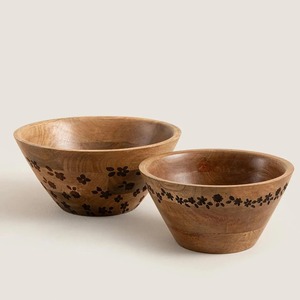 Grand saladier en bois fait main, rond, pour la cuisine et les restaurants, en promotion - Product Image 3
