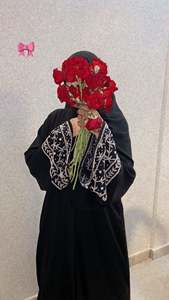 Women's <b>Black</b> Long Sleeve Abaya With Floral Embroidery <b>Floor</b> <b>Length</b> Modest Islamic Prayer <b>Dress</b> Middle East Style Polyester - Product Image 5