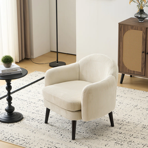 <b>SOFA</b> CHAIR Scandinavian One Seat from Vietnam Single Chair Cotton Blend LIVING ROOM Flared Arms Solid <b>Wood</b> - Product Image 4
