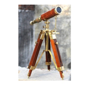 Telescopio Náutico Vintage de Latón con Trípode de Altura Ajustable, Regalo Marítimo Europeo Perfecto, Binoculares - Product Image 6