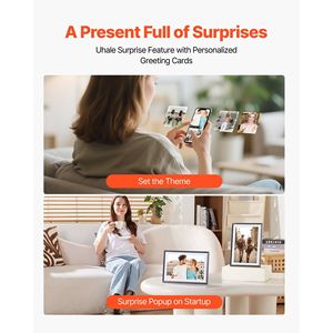 Cornice Digitale con Schermo Touch IPS HD da 10.1 Pollici, 1280x800, Memoria 32GB con Rotazione Automatica Verticale, Confezione da 2 - Product Image 6