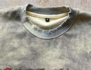 Camiseta Negra de Algodón Lavado Estilo Vintage de Peso Pesado, Oversize, con Estampado Digital y Efecto Ácido - Nuevo Estilo - Product Image 2