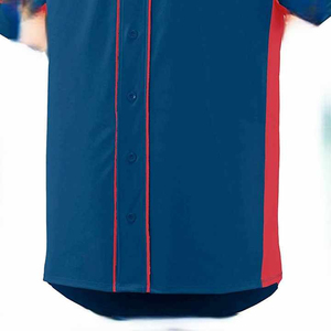 Nueva Camiseta de Béisbol Personalizada al por Mayor, Uniforme de Equipo con Cuello en V para Hombre, Camiseta de Béisbol con Botones - Product Image 3