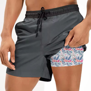 <b>Men's</b> Quick Dry Board <b>Shorts</b> With <b>Floral</b> Print Drawstring Waist Casual <b>Swim</b> Trunks <b>Short</b> Length Mid Rise - Product Image 2
