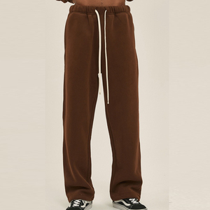 Baggy Sweatpants Casual Straight Oversize Streetwear Pants Men's Fleece-lined Anti-wrinkle Pants & <b>Trousers</b> with Draw Strings - Product Image 3