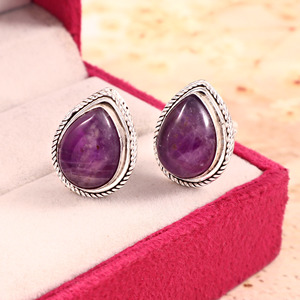 Mancuernillas de Amatista Natural en Latón para Hombre, Joyería de Lujo con Piedras Preciosas, Regalo Formal para Traje de Novio, Venta al Por Mayor - Product Image 5
