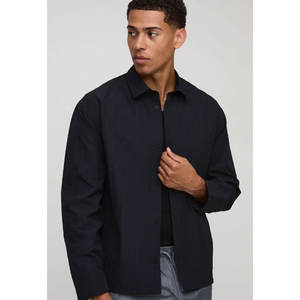 Chemise décontractée à capuche pour homme, en flanelle à carreaux, en coton, à manches longues, coupe ajustée, noire, chaude, pour l'automne et l'hiver - Product Image 4