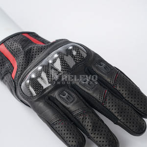 Guantes de cuero vintage de alta calidad para motocicleta, logotipo personalizado, MOQ bajo, guantes de cuero perforados para hombre, guantes de motociclista estilo Cafe Racer - Product Image 6