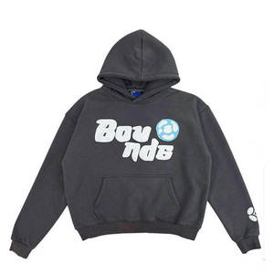 เสื้อฮู้ดไหมพรมแบบยูนิเซ็กซ์ พิมพ์ลายนูน 3 มิติ ผ้าฝ้าย 100% ไซส์ใหญ่ สำหรับฤดูหนาว ดีไซน์บุซับในสำหรับผู้ชาย พิมพ์โลโก้ด้วยโฟม - Product Image 1