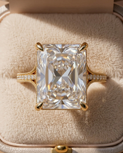 แหวนเพชรทรงรัศมี 1 2 3 กะรัต ทองคำแท้ 10k 14k 18k เพชร CVD สร้างในห้องปฏิบัติการ ได้รับการรับรองจาก IGI ผลิตตามสั่งจากโรงงาน - Product Image 1