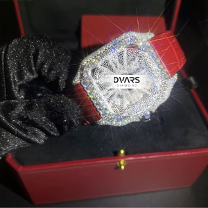 Reloj de Lujo Unisex con Diamantes de Moissanita Cuadrados en Aleación, Estilo Hip-Hop, con Cuarzo y Brillo Intenso - Product Image 2