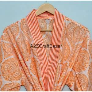 ชุดกิโมโนผ้าฝ้ายลายดอกไม้สีสันสดใส ดีไซน์ล่าสุด ทันสมัย นุ่มสบาย ปรับเข็มขัดได้ ใส่ได้ทั้งฤดูร้อนและฤดูหนาว - Product Image 4