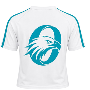 Ensemble uniforme de cheerleading blanc turquoise, chemise à manches courtes, jupe plissée, vêtements de sport d'équipe, entraînement, performance, compétition - Product Image 5