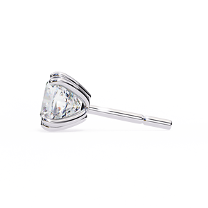 Boucles d'oreilles uniques à 4 griffes, serties de diamants de laboratoire taille coussin E VS 1 carat chacun, en or 14K, certifiées IGI, idéales pour cadeau, fête et anniversaire - Product Image 3
