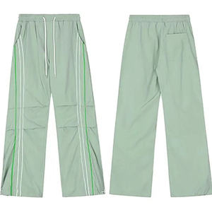 <b>Men's</b> Heavyweight Quick Dry Street Style Acid Wash <b>Elastic</b> <b>Waist</b> Drawstring Sporty <b>Trousers</b> - Product Image 3