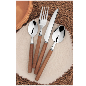 Luxury Design Cutlery <b>Set</b> Stainless Steel <b>Flatware</b> <b>Set</b> With Wooden Handle Dining Silverware For Home Hotel & Restaurant Use - Product Image 1