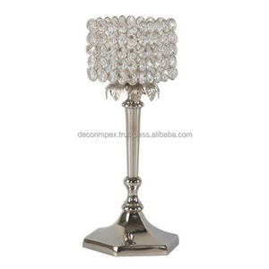 PORTAVELAS DE METAL CON VOTIVA DE CRISTAL en PORTAVELAS NEW LOOK para DECORACIÓN DE BODAS y EVENTOS PORTAVELAS NUEVOS - Product Image 3