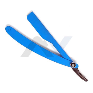 Navaja de afeitar manual desechable tradicional para salón, cuchilla de barbero plegable para cortar y afeitar, para cejas y vello de la cabeza, con filo recto - Product Image 2