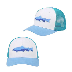 Gorra Trucker INDEX APPAREL con Bordado de Pez Azul, Malla Ajustable, Unisex, Estilo Casual, Primavera-Verano, 6 Paneles, Estilo Pesca - Product Image 6