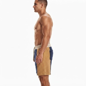 Pantalones Cortos Bermuda de Algodón de Color Sólido para Hombre, Cintura con Cordón, Corte Medio, Bolsillos Casuales, Tejido Transpirable - Product Image 3