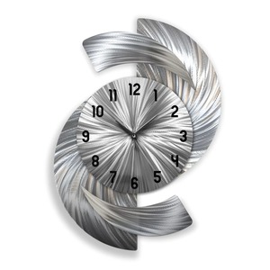 Reloj de pared de metal plateado de primera calidad para decoración de pared, transforma el reloj en un centro de atención decorativo, procedente de la India. - Product Image 4