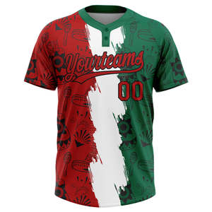 Diseño de Uniforme Deportivo Personalizado con Letras y Números en Rojo, Blanco y Verde, Impresión por Transferencia de Calor, Manga Corta, Logotipo Frontal - Product Image 3