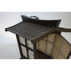 Linterna Japonesa de Madera de Pino Aqdus Saleem al por Mayor |   Decoración Rectangular para el Hogar, Hecha a Mano, con Diseño de Listones, Ecológica y Duradera - Product Image 2