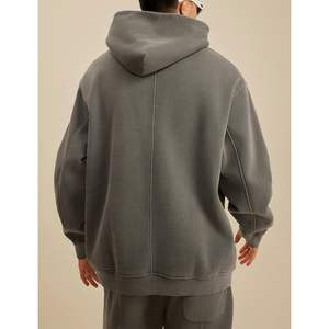 2025 hommes surdimensionné pull à capuche coton lourd Vintage lavé à l'acide Style Streetwear pour collège décontracté et Couples - Product Image 1