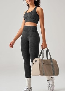 Women gym suit 2 piece sports bra leggings fitness workout outfit - Product Image 4