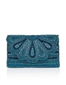 Bolso de mano nupcial de moda con bordado floral de cuentas de semillas, bolso de mano de boda premium con bordado de cuentas y cuentas de semillas - Product Image 2