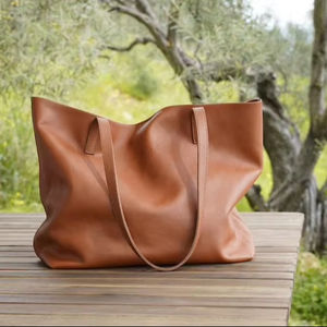 Bolso de Hombro de Cuero Genuino Hecho a Mano de Gran Capacidad, Diseño Nuevo 2025, para Uso Diario, de Lujo, con Cierre, LTB-0233 - Product Image 1