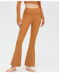Customized Women Wide Leg Yoga Pants <b>Gym</b> Fitness Plus Size Breathable Eco-Friendly Quick Dry Comfort Soft Scrunch Butt <b>Leggings</b> - Product Image 4