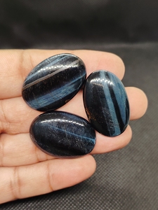 Natural Tiger's Eye Oval Cabochon Agate Stone Stones for Jewelry - Product Image 3