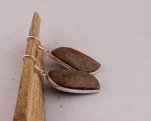 Handmade Jasper <b>Earrings</b> 925 <b>Sterling</b> <b>Silver</b> Vintage Bohemian Style Natural Stone <b>Dangle</b> <b>Earrings</b> 2026 Trending Unique Pattern - Product Image 3