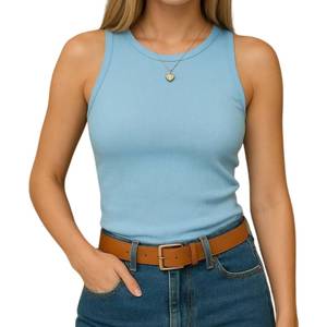 Fabricante de Camisetas Deportivas para Mujer, Estilo Racerback, con Tecnología de Absorción de Humedad, Proveedor Mayorista - Product Image 3