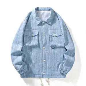 แจ็คเก็ตยีนส์แฟชั่นใหม่สำหรับผู้ชายคุณภาพสูง/แจ็คเก็ตยีนส์เรียบง่ายขายดีสำหรับฤดูใบไม้ร่วงและฤดูหนาว - Product Image 5