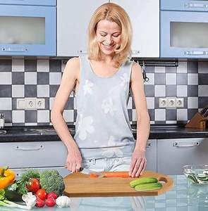 Planche à découper robuste en bois de manguier massif pour la cuisine, planche à hacher en bois épaisse pour la viande, les légumes et les fruits, vente en gros - Product Image 4